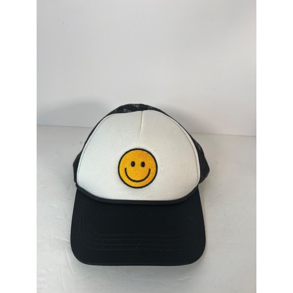 Smiley Face Emoji Altered State Hat Cap Snap back Adjustable Trucker‎ Mesh Black
